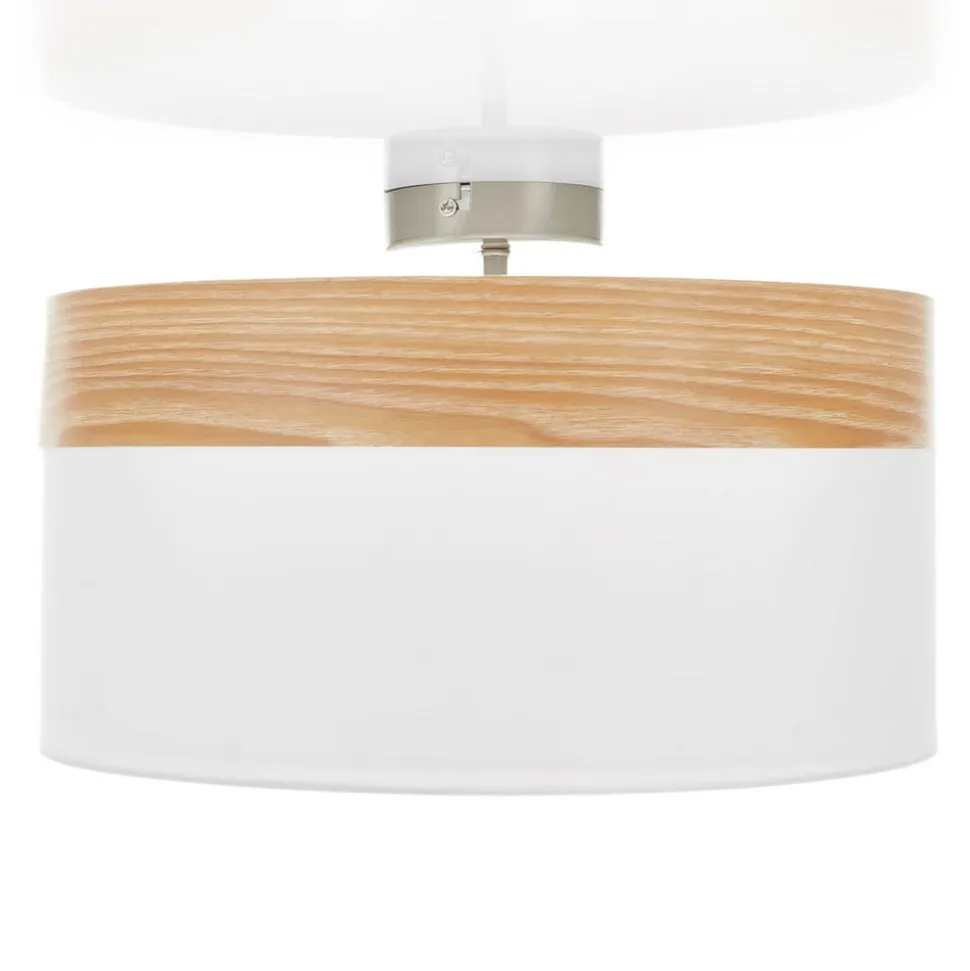 Loftlampe Libba med afstand i cremefarvet træ