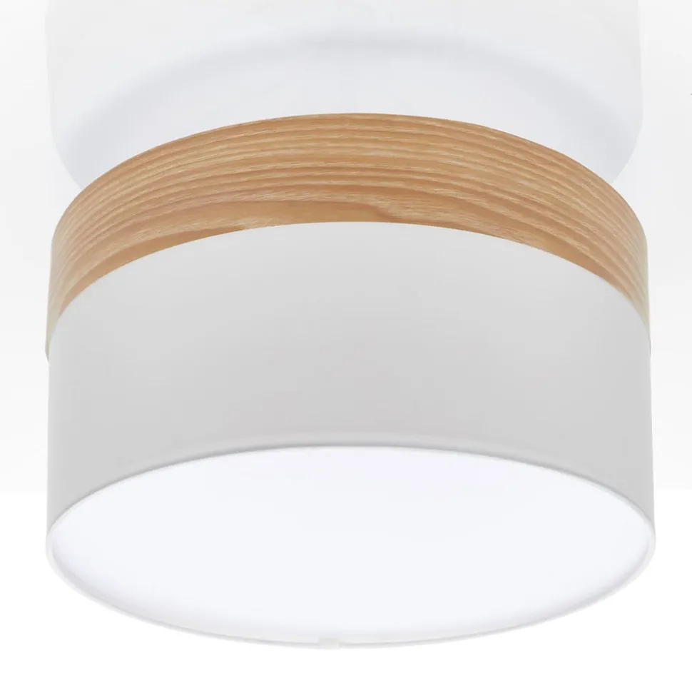 Loftlampe Libba med afstand i cremefarvet træ