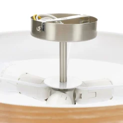 Loftlampe Libba med afstand i cremefarvet træ