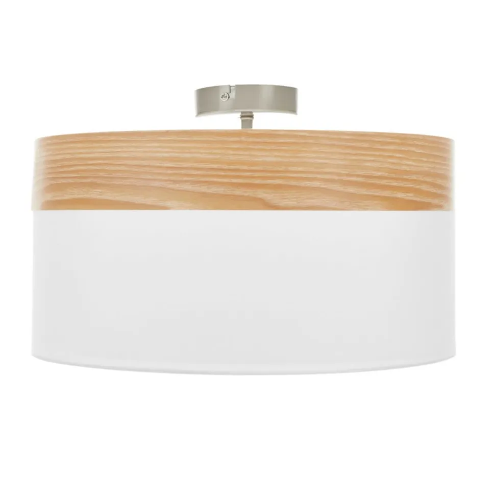 Loftlampe Libba med afstand i cremefarvet træ