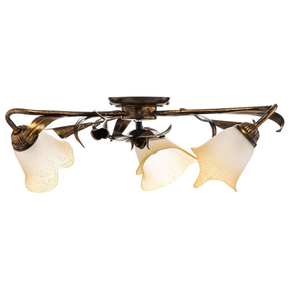 Loftlampe Lucrezia med 3 lyskilder, bronze