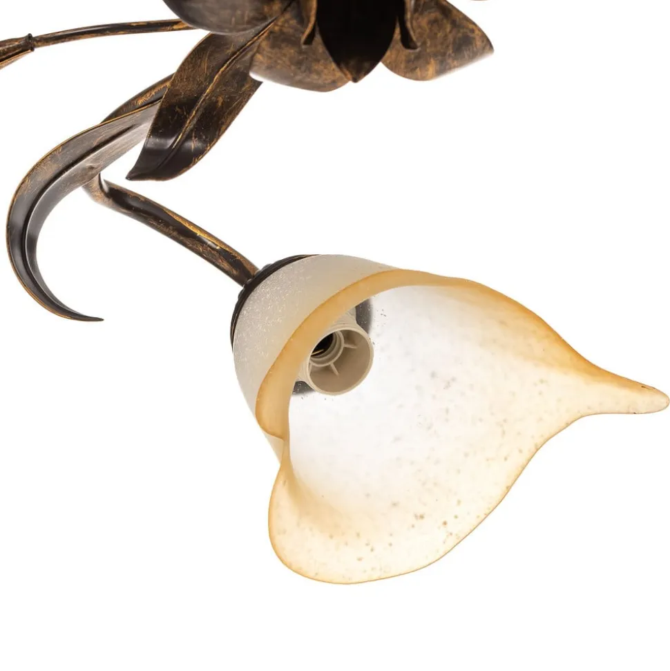 Loftlampe Lucrezia med 3 lyskilder, bronze