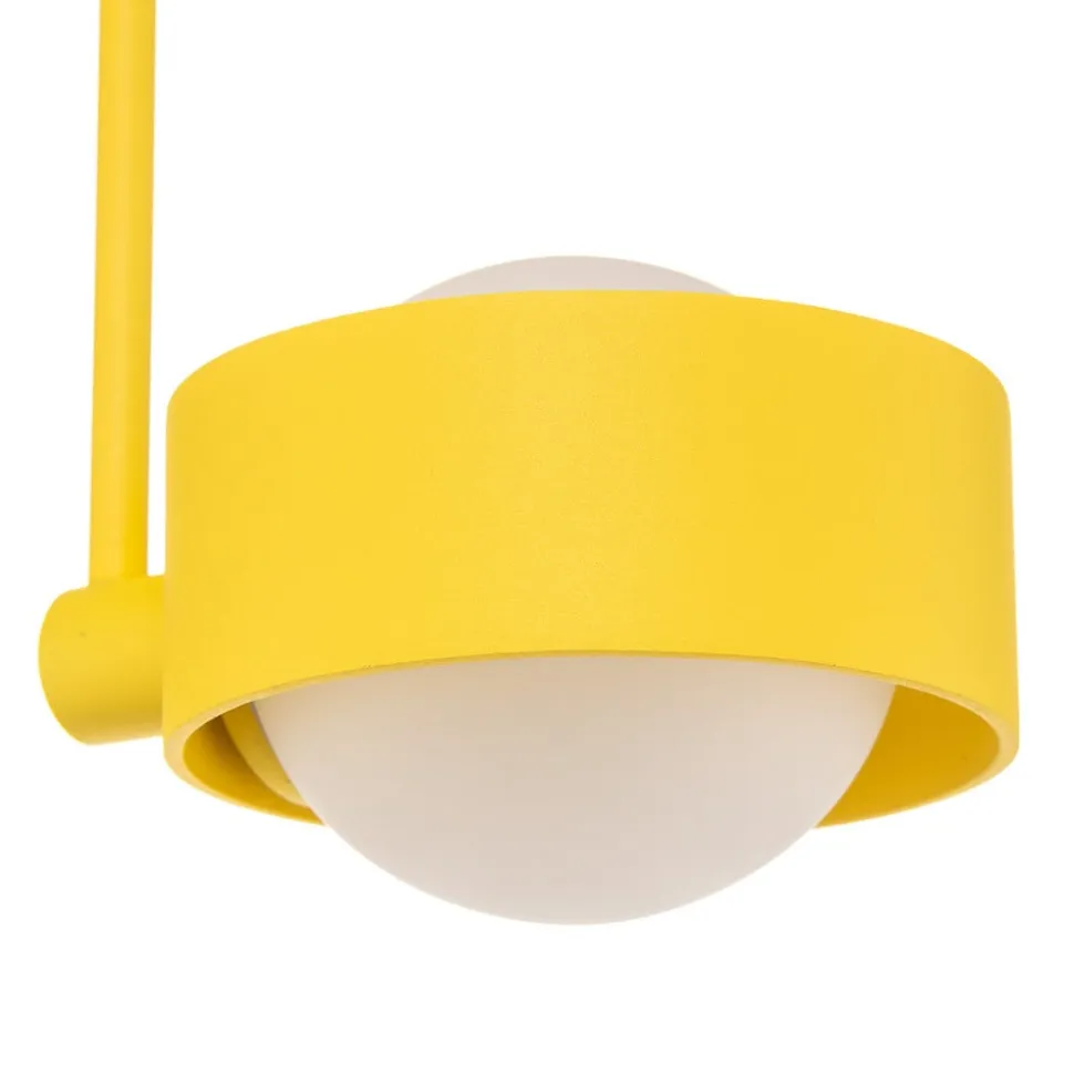 Loftlampe Mado i stål, gul, 2 lyskilder