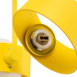 Loftlampe Mado i stål, gul, 2 lyskilder