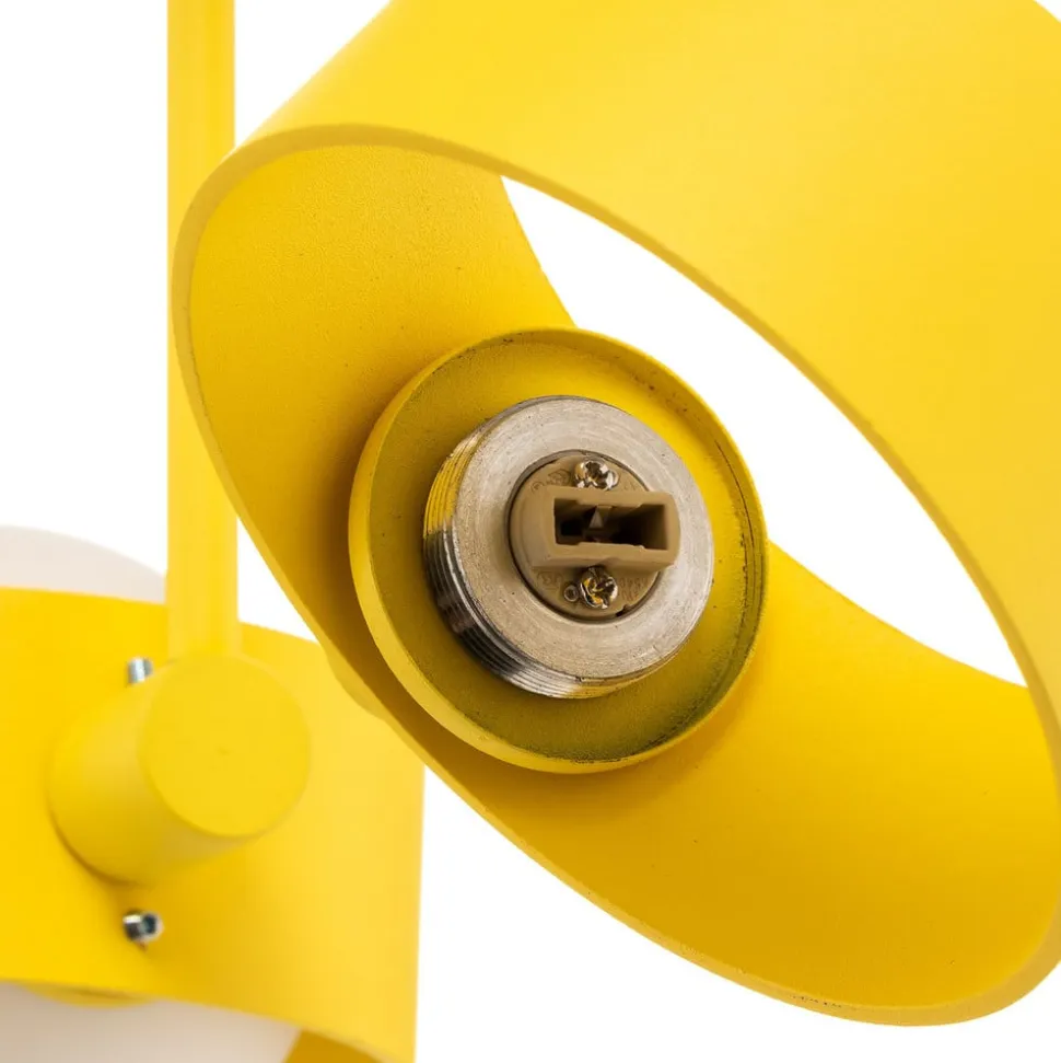 Loftlampe Mado i stål, gul, 2 lyskilder