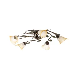 Loftlampe Miranda med 5 lyskilder, bronze