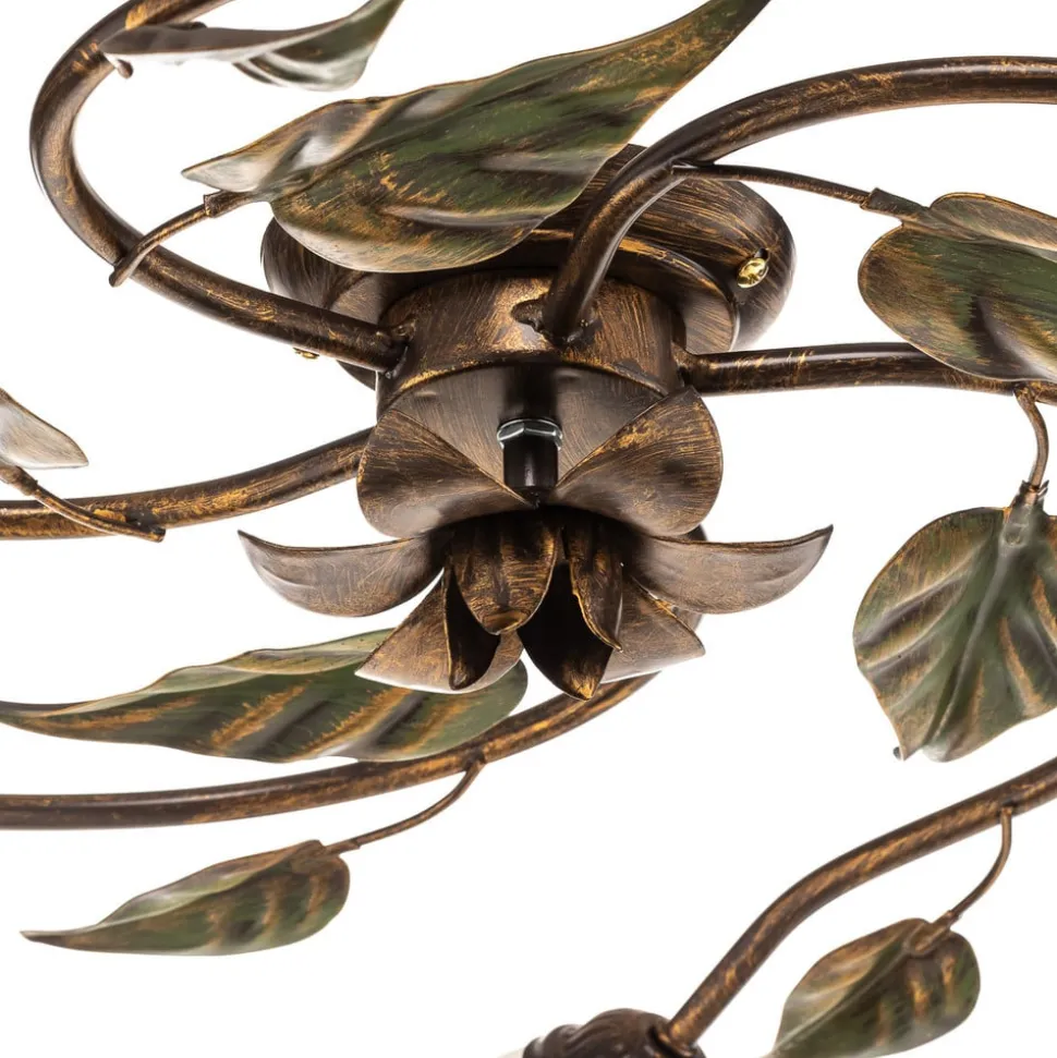 Loftlampe Miranda med 5 lyskilder, bronze