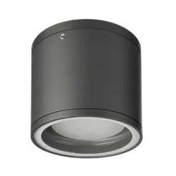 Loftlampe Mob Round, aluminium, mørkegrå, GX53, IP54
