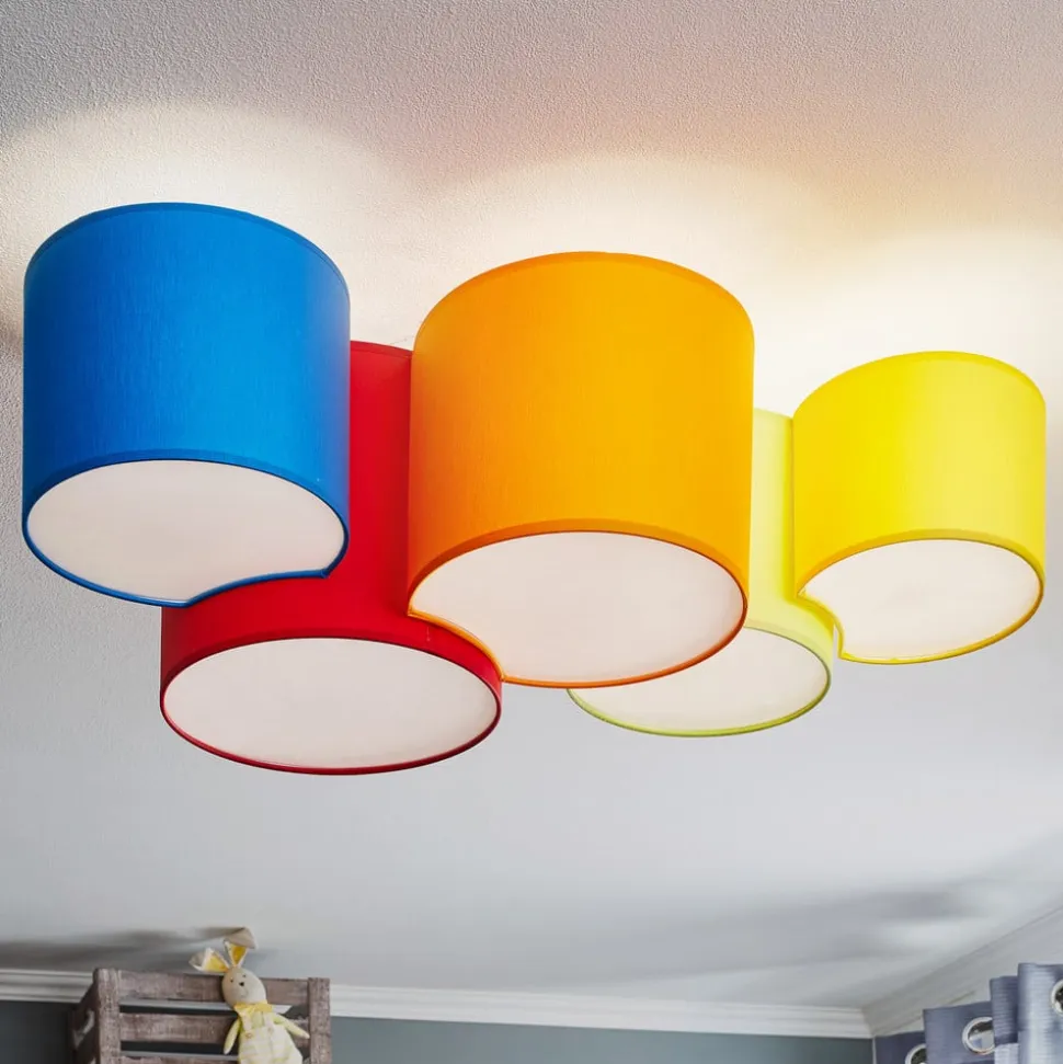 Loftlampe Mona med 5 lyskilder, flerfarvet