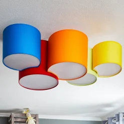 Loftlampe Mona med 5 lyskilder, flerfarvet