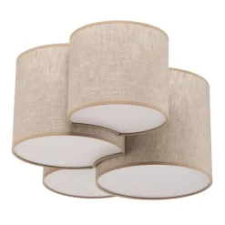 Loftlampe Mona Nature, 4 lyskilder, naturfarvet hør