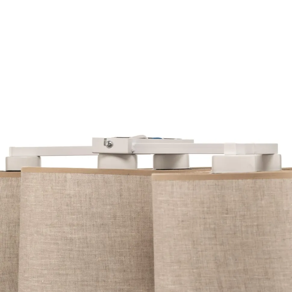 Loftlampe Mona Nature, 5 lyskilder, naturfarvet linned