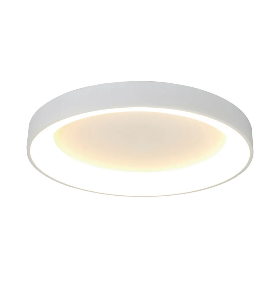 Loftlampe Niseko II, CCT, fjernbetjening, Ø 50 cm, hvid