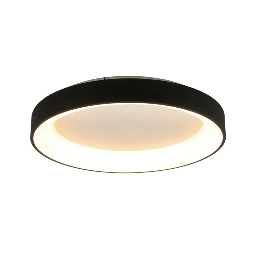 Loftlampe Niseko II CCT med fjernbetjening, Ø 78 cm, sort