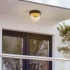 Loftlampe Nook med klar skærm, sort/guld