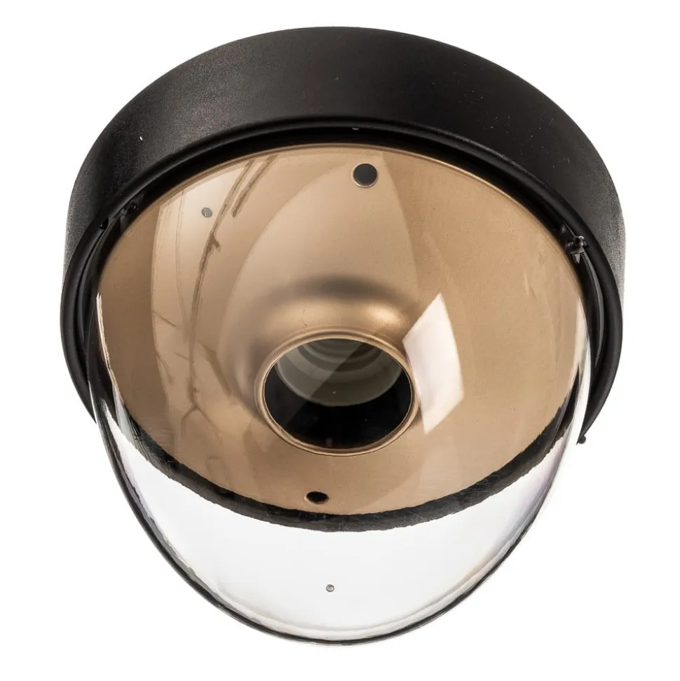 Loftlampe Nook med klar skærm, sort/guld