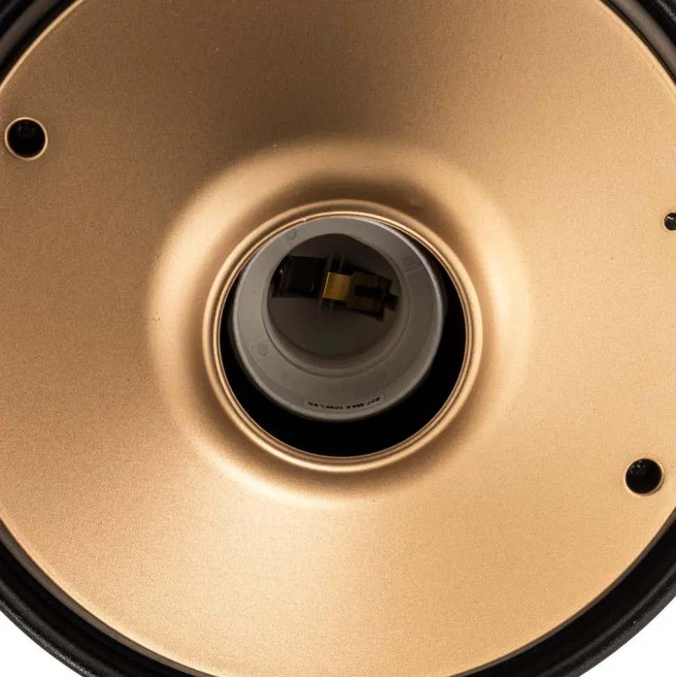 Loftlampe Nook med klar skærm, sort/guld