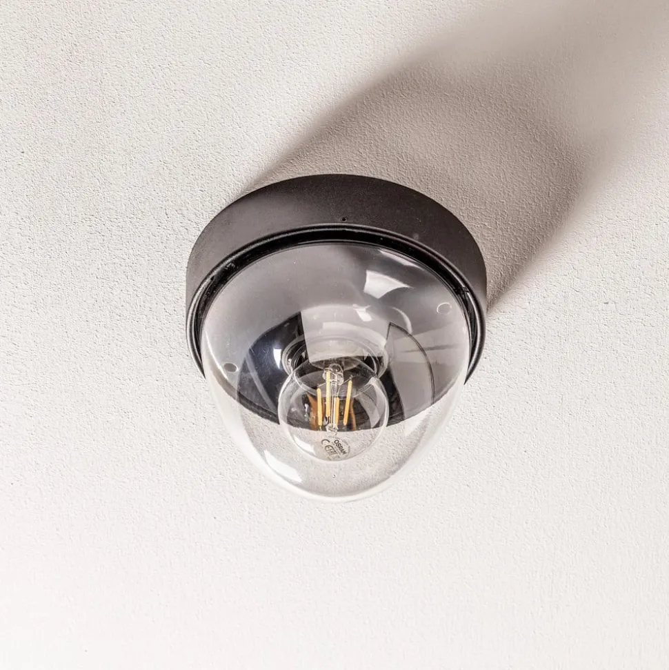 Loftlampe Nook med klar skærm, sort