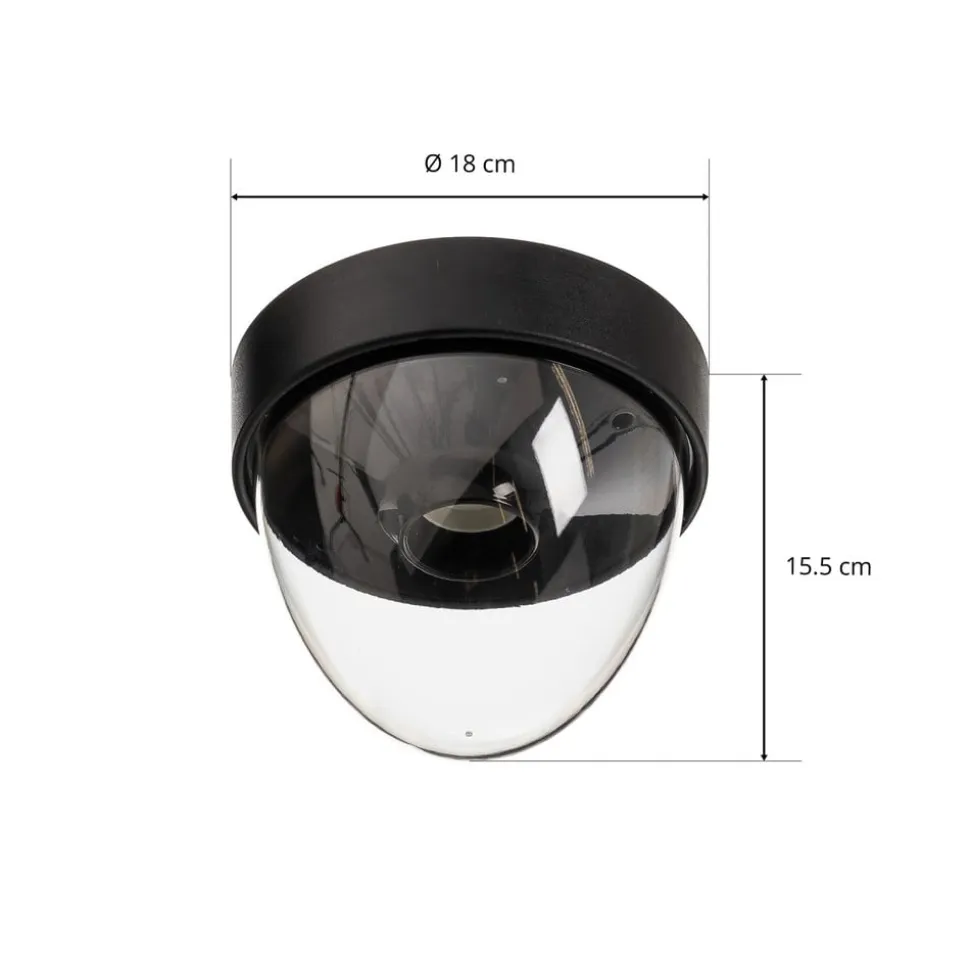 Loftlampe Nook med klar skærm, sort