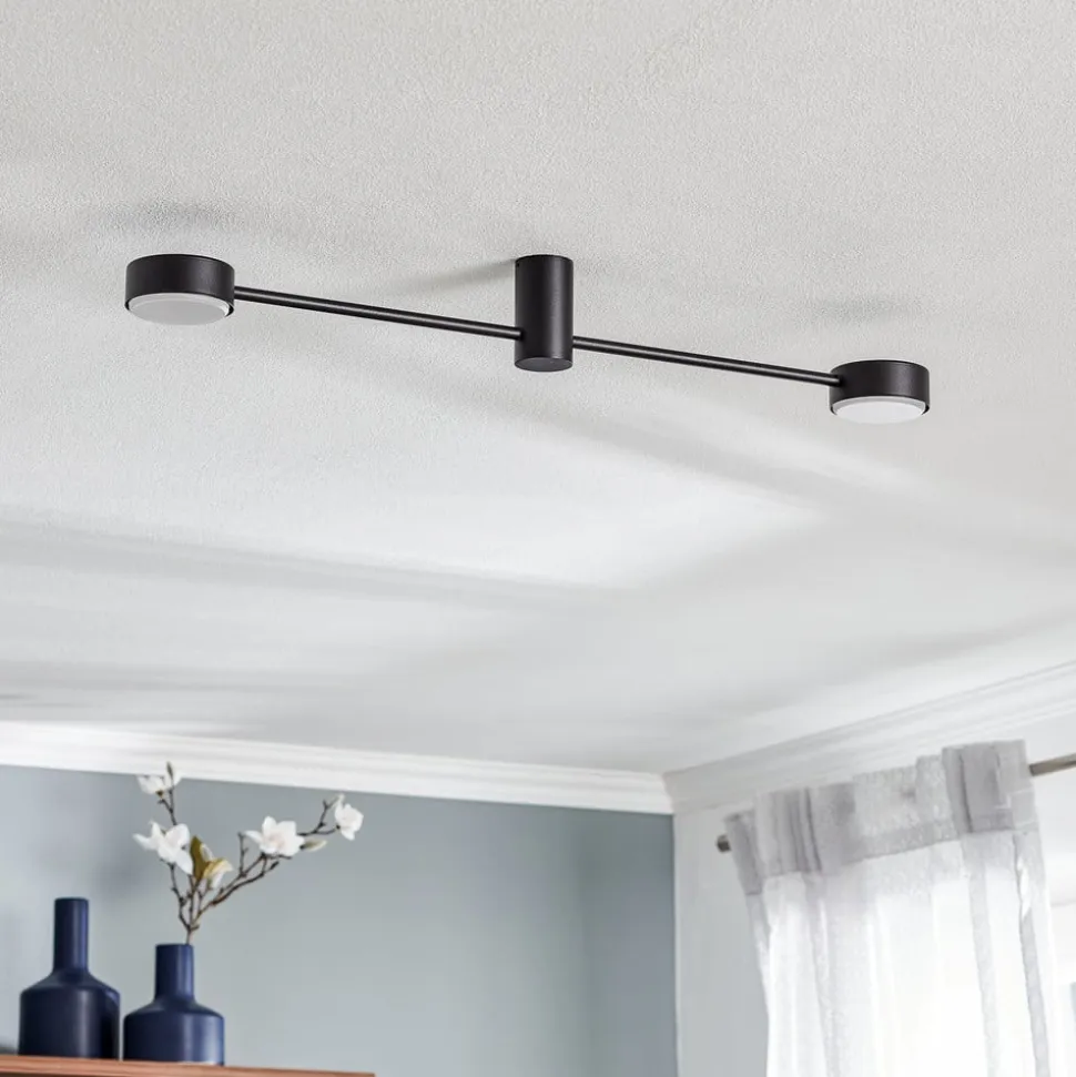 Loftlampe Orbit II, sort, 2 lyskilder