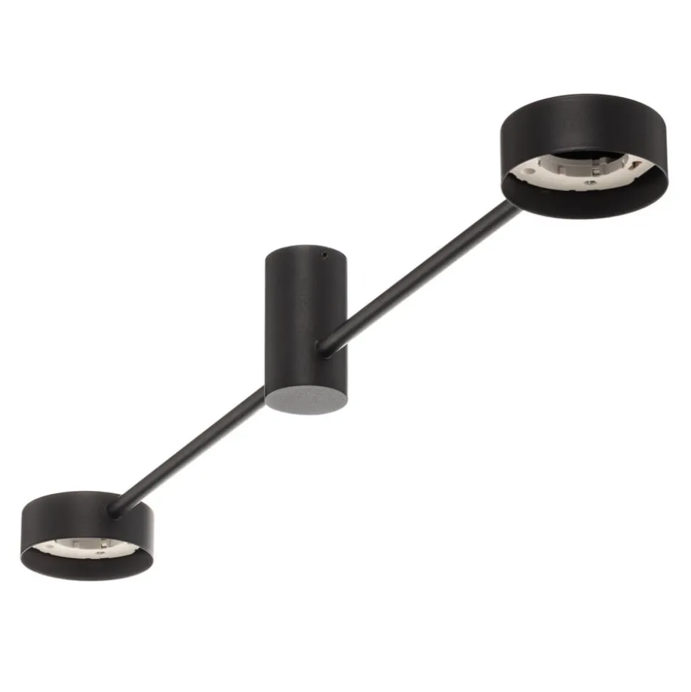 Loftlampe Orbit II, sort, 2 lyskilder