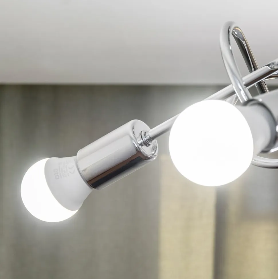 Loftlampe Oxford, krom, 5 lyskilder, Ø 47 cm, metal