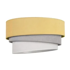 Loftlampe Pastell Trio Ø 45 cm sennepsfarvet/grå/lysegrå