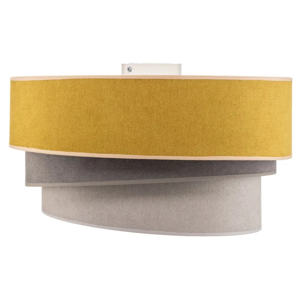 Loftlampe Pastell Trio Ø 45 cm sennepsfarvet/grå/lysegrå