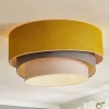 Loftlampe Pastell Trio Ø 60 cm sennepsfarvet/grå/lysegrå