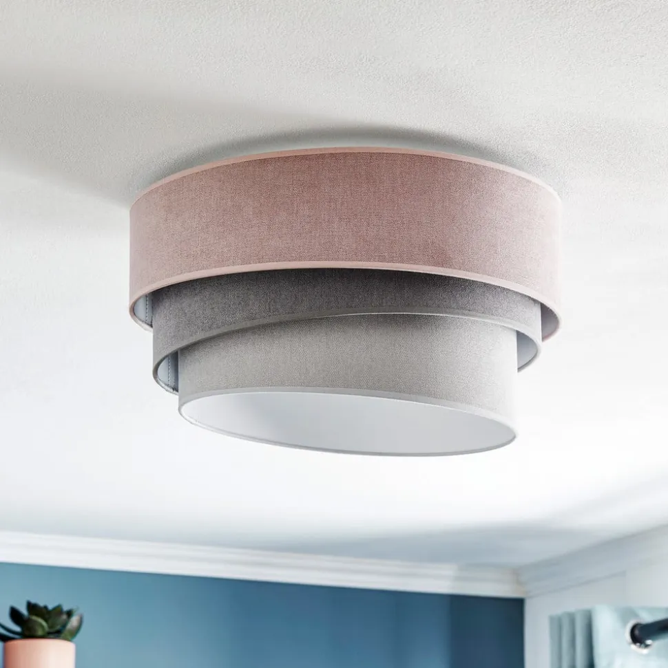 Loftlampe Pastell Trio Ø 45 cm pink/grå/lysegrå