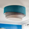 Loftlampe Pastell Trio 60 cm turkis/grå/lysegrå