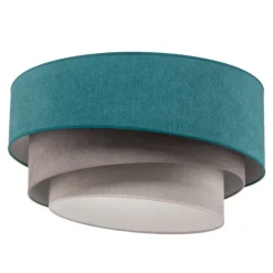 Loftlampe Pastell Trio 60 cm turkis/grå/lysegrå