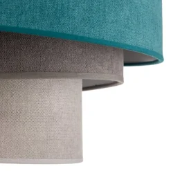 Loftlampe Pastell Trio 60 cm turkis/grå/lysegrå