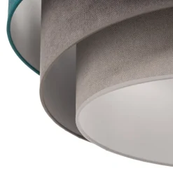 Loftlampe Pastell Trio 60 cm turkis/grå/lysegrå