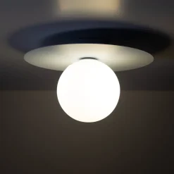 Loftlampe Pixie, lyseblå, glas, Ø 25 cm, kugle, G9