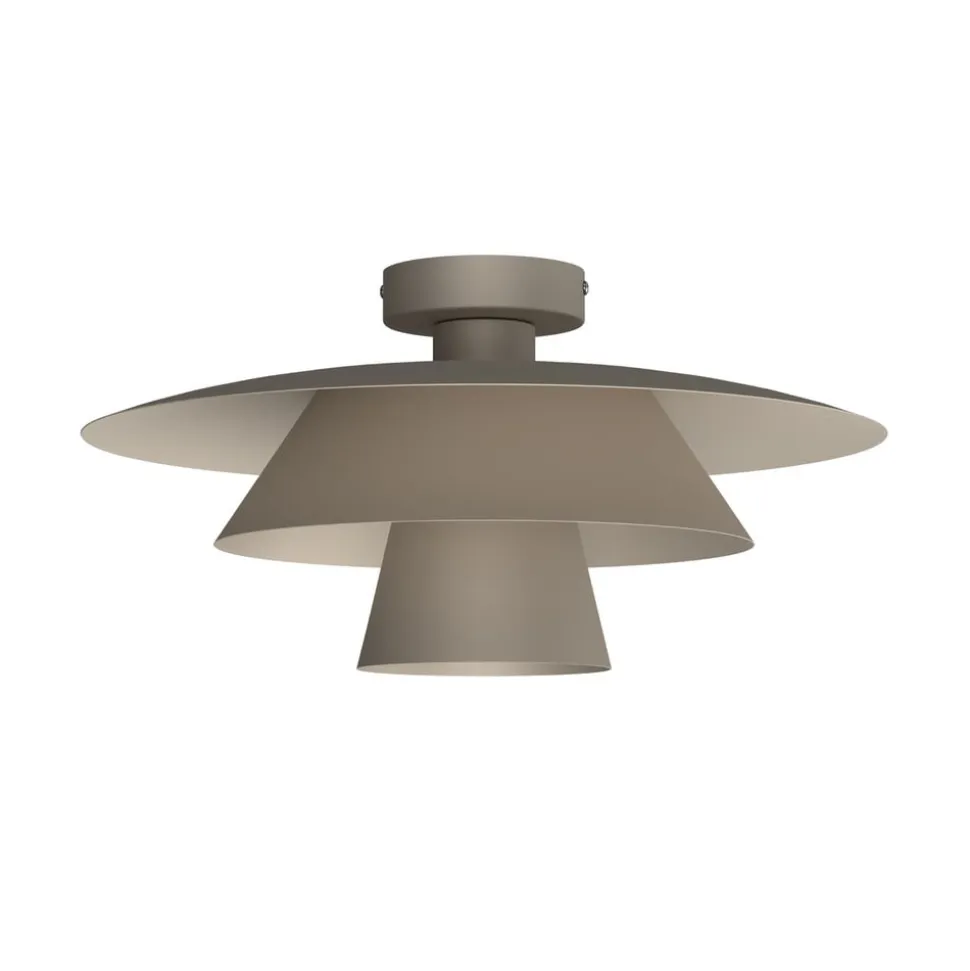 Loftlampe Plato, beige, metal, Ø 38 cm, E27