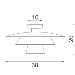 Loftlampe Plato, beige, metal, Ø 38 cm, E27