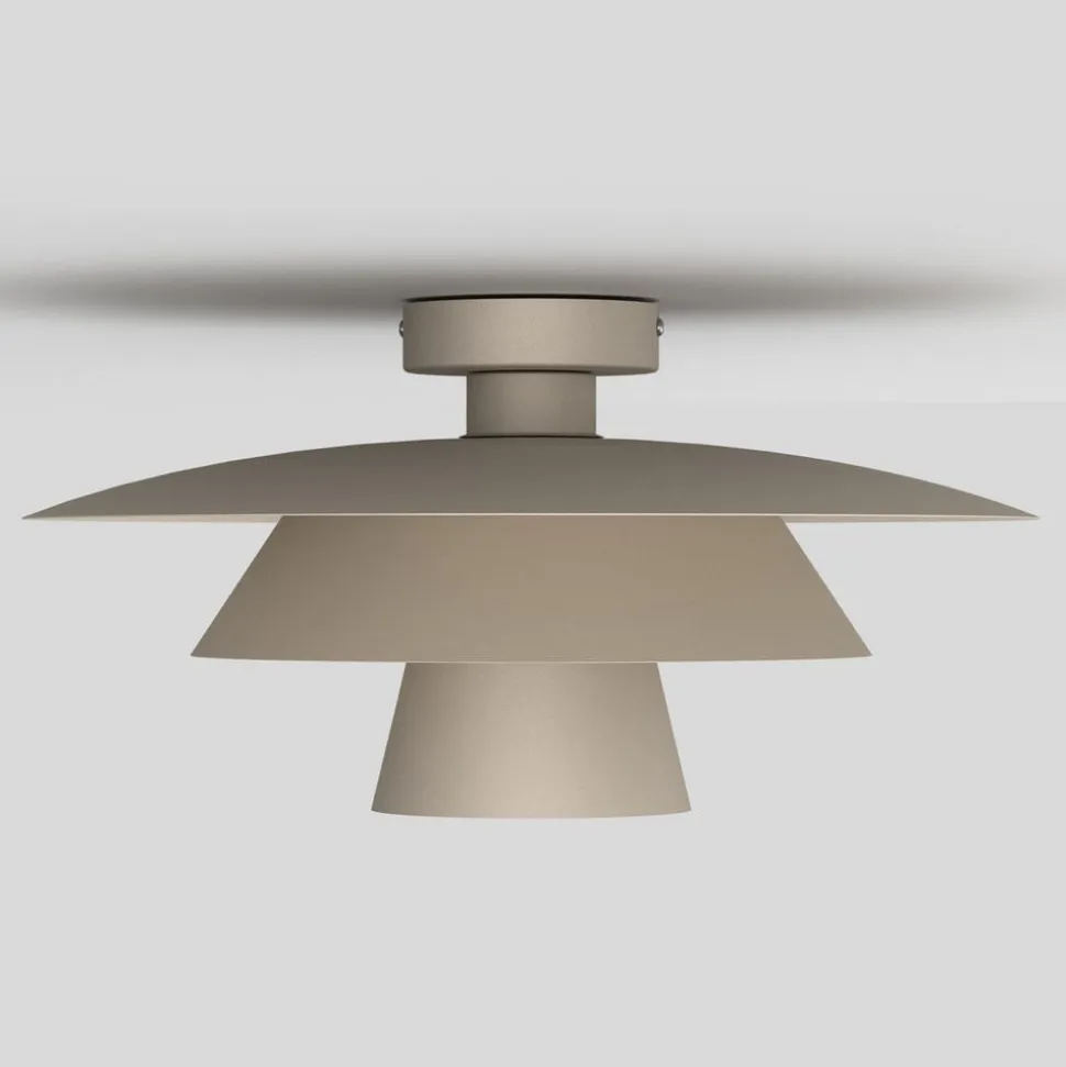 Loftlampe Plato, beige, metal, Ø 38 cm, E27