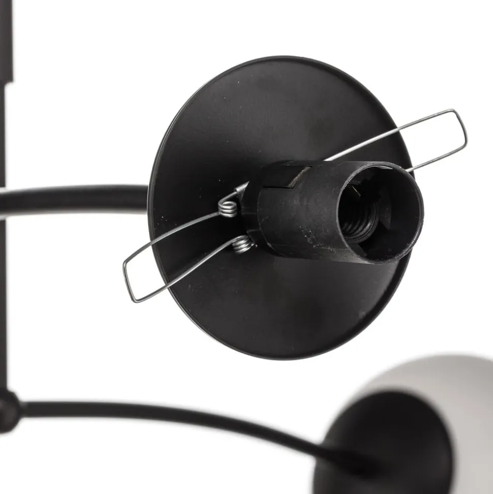 Loftlampe Pregos 4 i sort, 4 lyskilder
