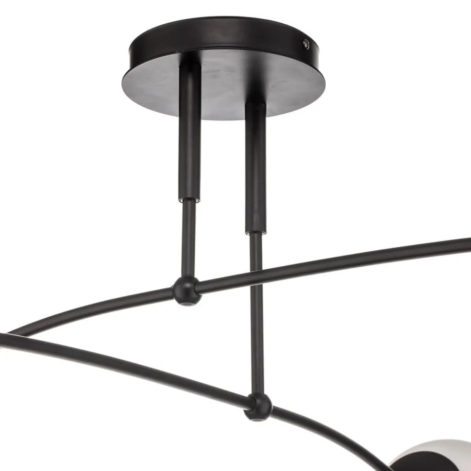 Loftlampe Pregos 4 i sort, 4 lyskilder