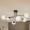 Loftlampe Pregos 6 i sort, 6 lyskilder