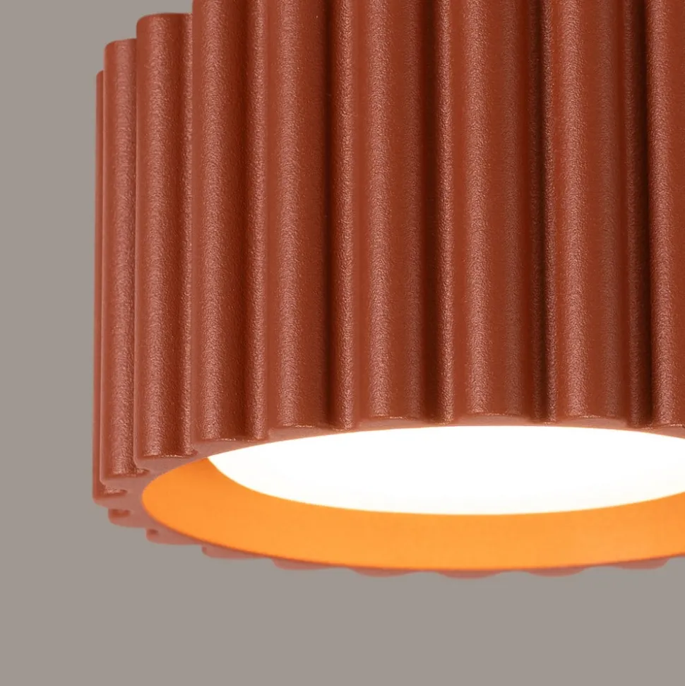 Loftlampe RIBLA, okker, Ø 10 cm, metal, GX53