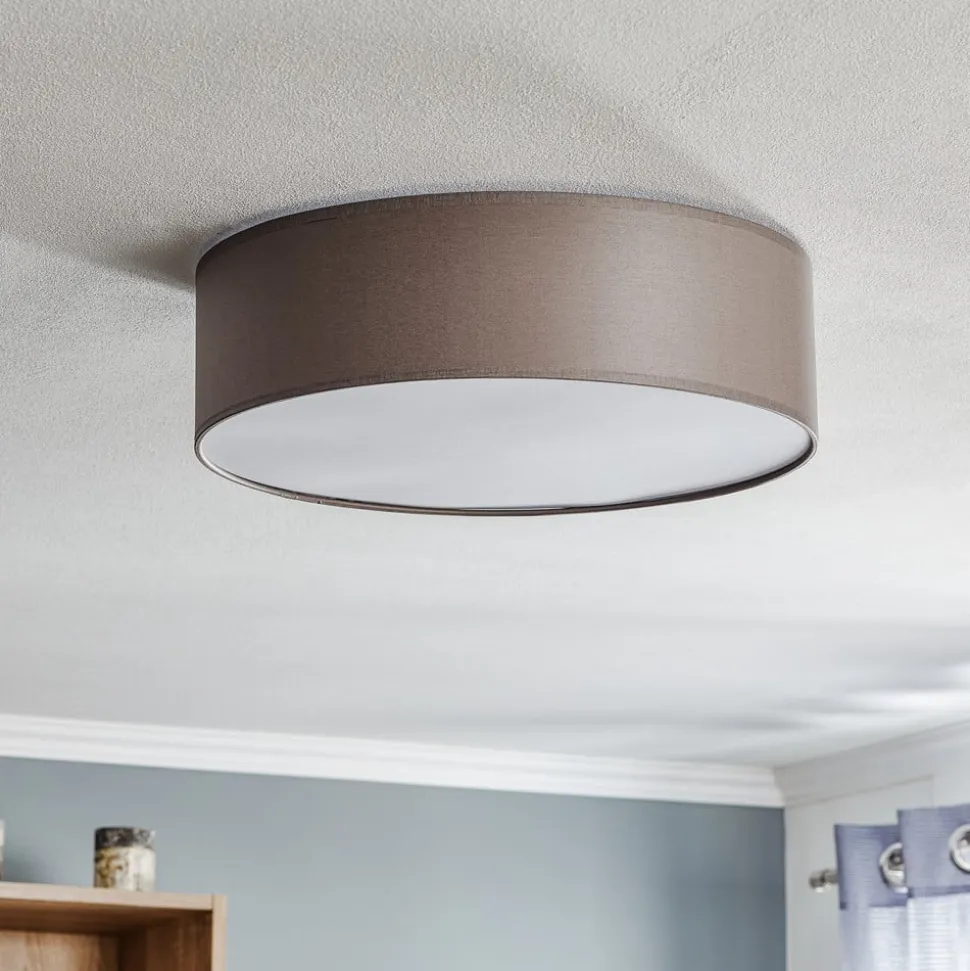 Loftlampe Rondo, brun, Ø 45 cm