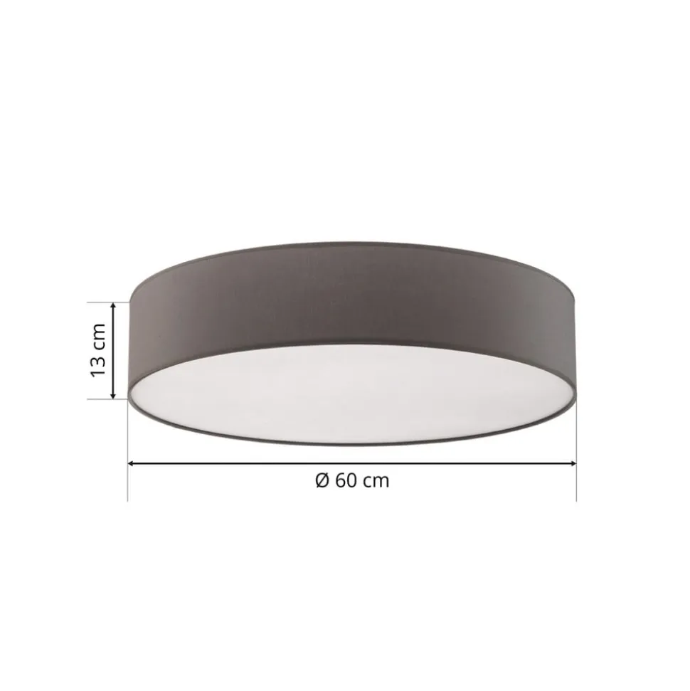Loftlampe Rondo, grå Ø 60 cm