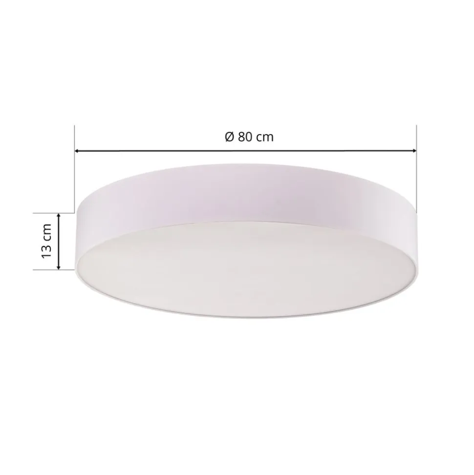 Loftlampe Rondo, hvid Ø 80 cm