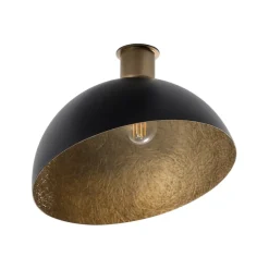Loftlampe Sfera, Ø 35 cm, sort/guld