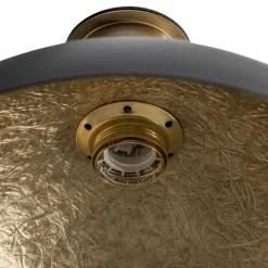 Loftlampe Sfera, Ø 35 cm, sort/guld