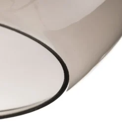 Loftlampe Sofia med røggrå glasskærm