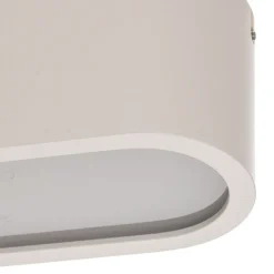 Loftlampe Soft, 125 x 6 cm, hvid, aluminium, G13