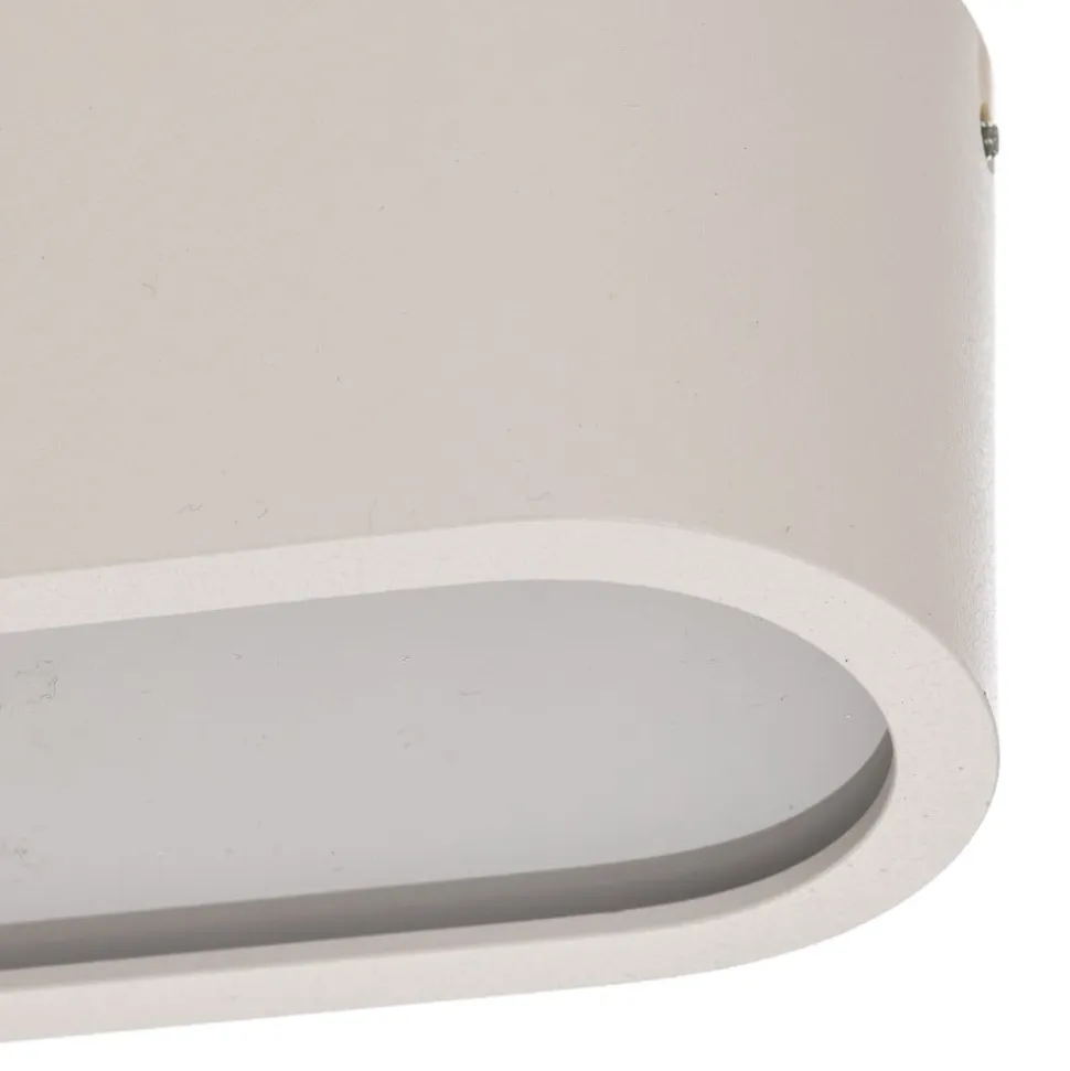 Loftlampe Soft, 125 x 6 cm, hvid, aluminium, G13